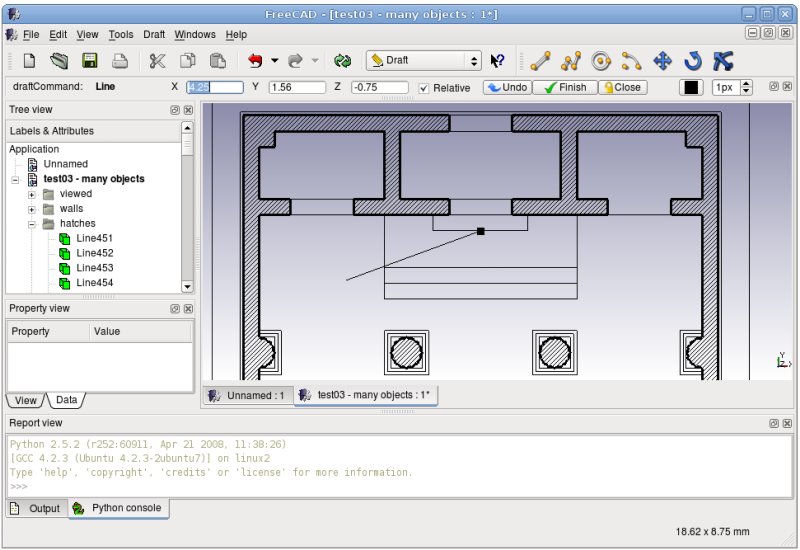 FreeCAD из 2008 года на Ubuntu